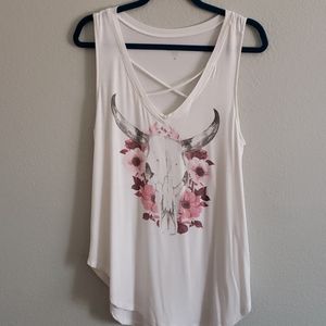Women's skull tank top